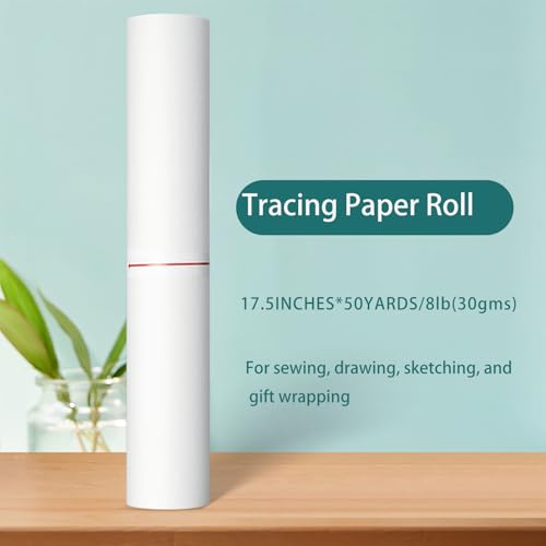 SEMLEART Tracing Paper Roll, White, 17.5-inch x 50yard - color: 01-White, size: 17.5-inch x 50yard Roll