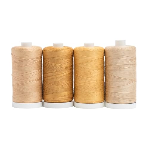 Connecting Threads Neutral Assorted 100% Cotton Thread Set - 4 Spools - color: Sandy Shores