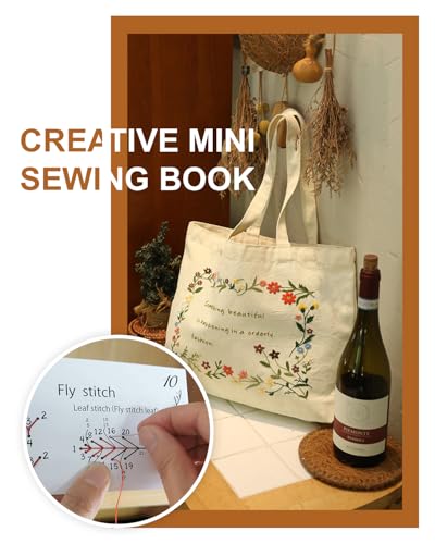 LTWVDIZ 2 Pack Creative Mini Sewing Book, Enthusiasts & Beginners Ideal for DIY Mini Sewing Kit, Elevate Your Sewing Skills, Learn A Variety of Sewing Techniques Embroidery