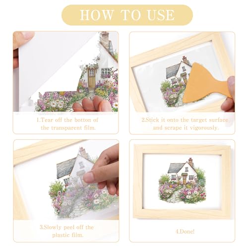 30 Pcs Spring Rub-On Transfers for Furniture & Crafts - style: Spring Garden