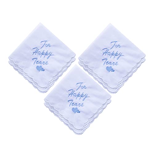 6 Pack of Ladies Embroidery Cotton Handkerchiefs Lace Wedding Hankies - color: Zww-w02