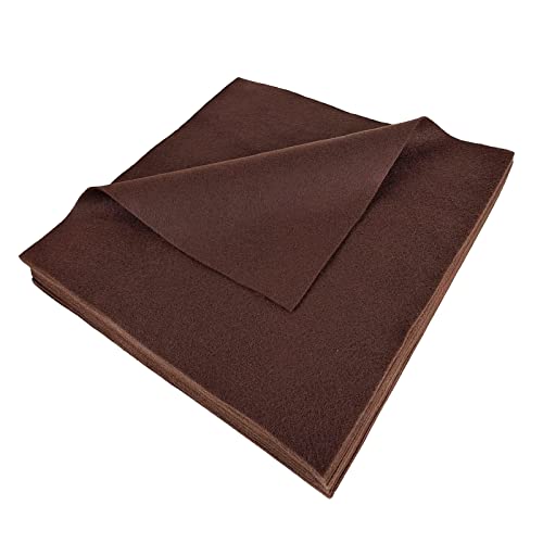 Jtnohx Soft Dark Brown Felt Sheets Flexible Felt Fabric for Crafts 12" 20Pc - color: Dark Brown