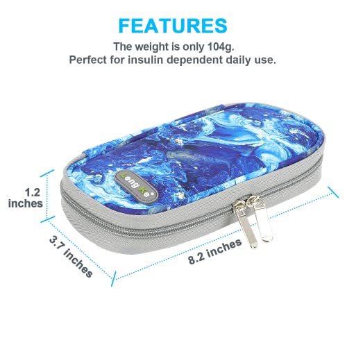 YOUSHARES Insulin Cooler Travel Case - Portable Refrigerated Medicine Case for Insulin Pen, Medication and Diabetic Supplies with 2 TSA Approved Ice Pack - color: Quicksand