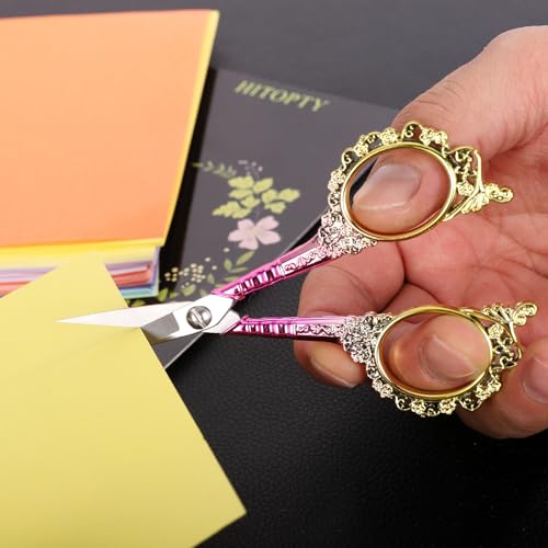 Sewing Embroidery Scissors, Sharp Tip Crochet Shears - color: Pink