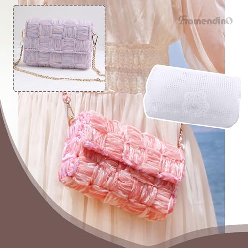 Framendino, 6 Pack Plastic Mesh Canvas Sheets Clear Blank Embroidery Tools for DIY Crochet Bag Making