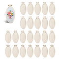 50Pcs Vertical Ovals Mini Embroidery Hoops,1.18 x 2.36 Inch Wood Frame Sewing Ornament Frame Tiny Crossing Stitch Hoop Ring for DIY Embroidery Necklace Pendant Keychain (50Pcs 1.18 x 2.36 Inch) - size: 50Pcs Vertical Oval 1.18 x 2.36 inch