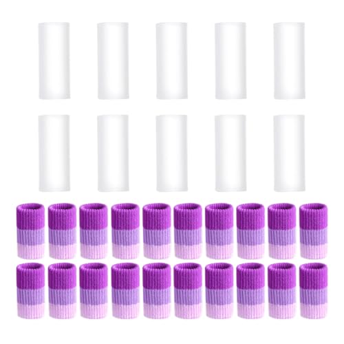 20 PCS Crochet Finger Guard and 10 PCS Gel Finger Sleeve Protectors