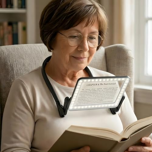 Magnifying Glass with Light for Reading,Rechargeable Hands Free Magnifier