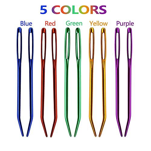 Mygeromon Yarn Needles Large Eye Aluminum for Sewing Darning Crochet
