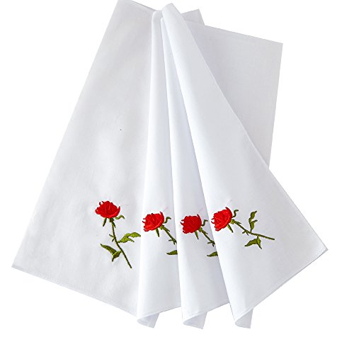 RDS HANKYTEX Cotton Embroidery Ladies' Handkerchiefs Lace Set of 6 - style: 3