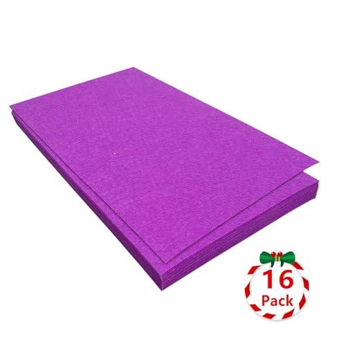 Jtnohx Felt for Crafts, 16 Pcs Felt Fabric, 7"×11.3" Stiff Felt Sheets, Craft Felt Square for Sewing (Purple) - color: Purple