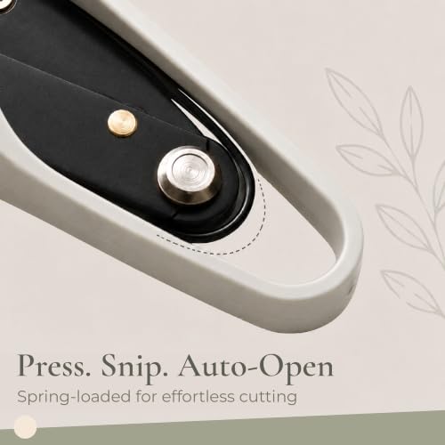 Beaditive Premium Thread Snips - Thread, Yarn, Embroidery Snipper for Sewing, Quilting, Knitting, Jewelry Making - High-Carbon Steel Blades with Protective Cap and Lanyard (Warm Grey) - color: Warm Grey