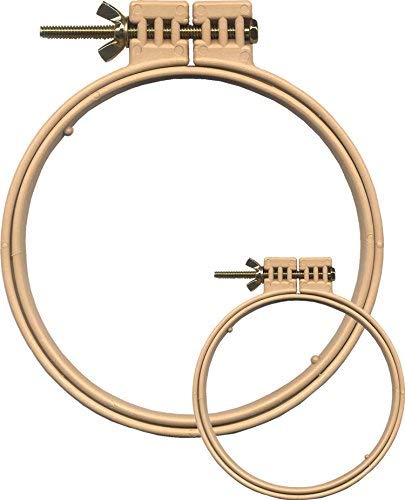 Morgan Quality Products No-Slip Embroidery Hoops Bundle, Interlocking Tongue and Groove Design (9" and 5") - size: 9" and 5"