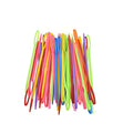 Hahiyo Colorful Yarn Darning Tapestry Sewing Needles Safety Weave Crochet No Poke Big Eye Smooth Get Yarn in Bright Visible Easy Find Close Off Ends Not Snag Not Leave Big Hole Fade Plastic 50 Pieces - size: Colorful-3.54 "-50Pieces