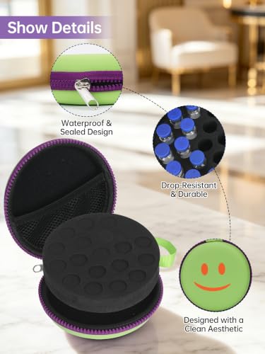19-Slot Peptide Case for Fridge ＆Travel, Peptide Storage Case for 3ML Vials - color: Violet