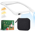 Reading Light with Storage Case, Rechargeable Neck Book Light - color: White + Black Storage Case