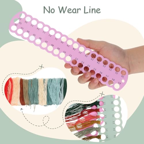 COHEALI 5-Pack Embroidery Floss Organizer Thread Winding Board Cross Stitch Thread Holder Storage Plate for Sewing Storage Craft Floss Sorter Embroidery Projects 11.81 X 2.36 X 0.11 in