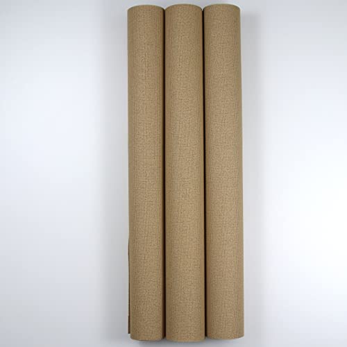 KCS 3 pc of 15" x 18" Counted Cross Stitch Cotton Aida Cloth Needlework Fabric,25CT,Khaki - color: Khaki, size: 25CT