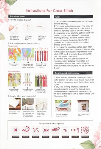 MjhRcll Chicken Stamped Cross Stitch Kits,Chicken Embroidery Starter Kit for Adult Beginners,Animals Cross Stitch Kits for Adults 12×16 Inch - color: X1947