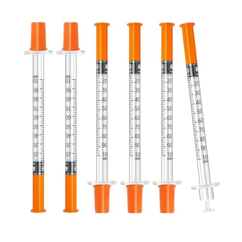 jeringas 1ml 31G 1/2" (12.7mm), Individually Wrapped, Pack of 100 - size: 1ml 31G 1/2 Inch