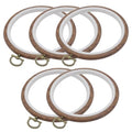 Joyangy 5-Pack 5 Inch Imitation Wood Embroidery Hoops for Cross Stitch - size: 5inch