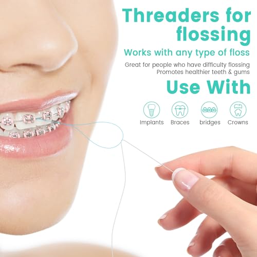 Floss Threaders, 400 Count Threaders for flossing, Dental Floss Threader - color: Floss Threaders Set (W/O Dental Floss)