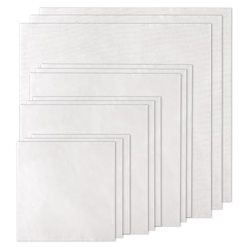 12 PCS White Embroidery Fabric, Pre-Cut Natural Cotton Embroidery Cloth Fabric, 4 Sizes Embroidery Cloth Squares for Embroidery Garment Craft (5.9 to 11.8inch) - color: White, size: 5.9 to 11.8 inch