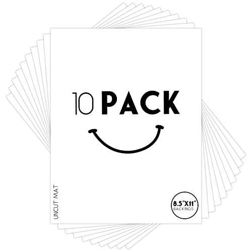 Golden State Art 8.5x11 White Uncut Picture Mats Matboards, Pack of 10 - size: 8.5x11