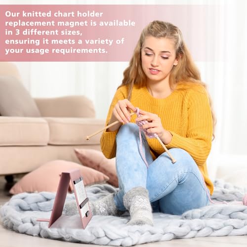 Flutesan 1 Pcs Knitting Pattern Holder, Folded Size 6.1 x 9 Inch, Pink - color: Pink, size: Folded Size 6.1 x 9 Inch