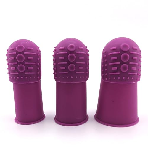 Comfortable Soft Thimble | THIK-Grip Edition | Small (1) - Medium (1) - Large (1) | Set of Large Sturdy Sewing Needles with Holder (1) - color: 3-Pack - THIK-Grip Thimbles, size: Small - Medium - Large