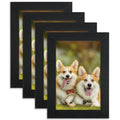 TOFOREVO 4x6 Picture Frames Set of 4, Black - color: Black Wood Grain, size: 4x6