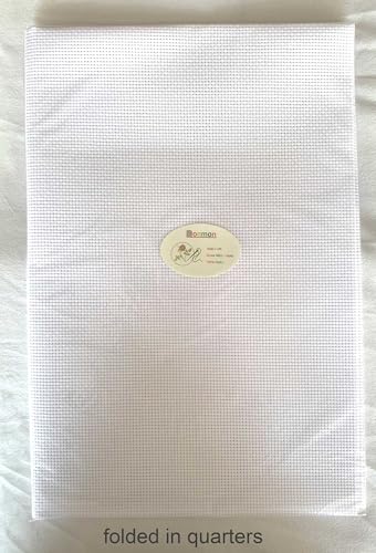 Aida Cloth 11 Count Cross Stitch Fabric,19×28inch (11CT,White) - color: White, size: 11CT
