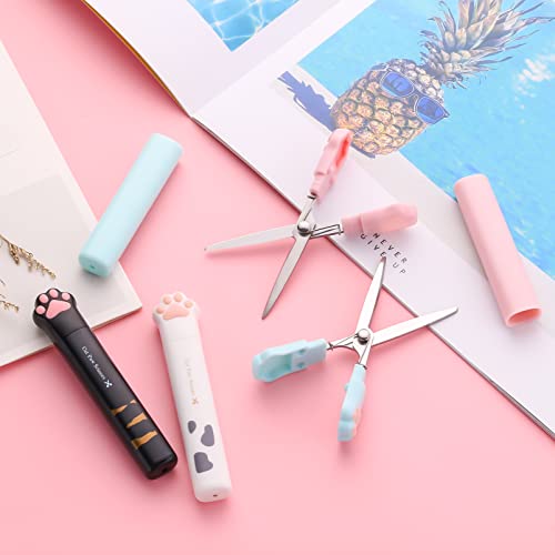 4 Pcs Cute Scissors, Cat Paw Mini Scissors, Fun Scissors