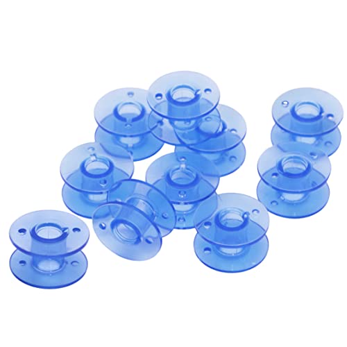 YEQIN 10 pcs Blue Class 15 (A Size) Plastic Bobbins #X52800150 for Brother Babylock Singer Juki Sewing Machines - color: Blue