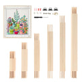 Ytuaebni 6 Sizes Stretcher Bars for Needlework, Free Splicing Stretcher Bars Wooden Canvas Stretcher Bars 6 Sets Needlepoint Stretcher Bars for Embroi