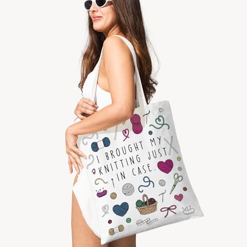 I Brought My Knitting Just In Case Tote Bag (154)