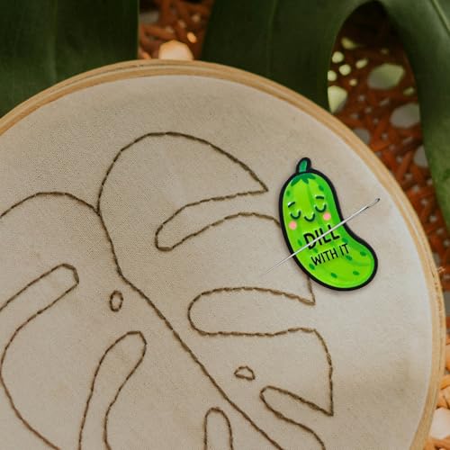 Funny Pickle Needle Minder, Needle Minder Magnet, Magnetic Needle Nanny Needlework Accessories