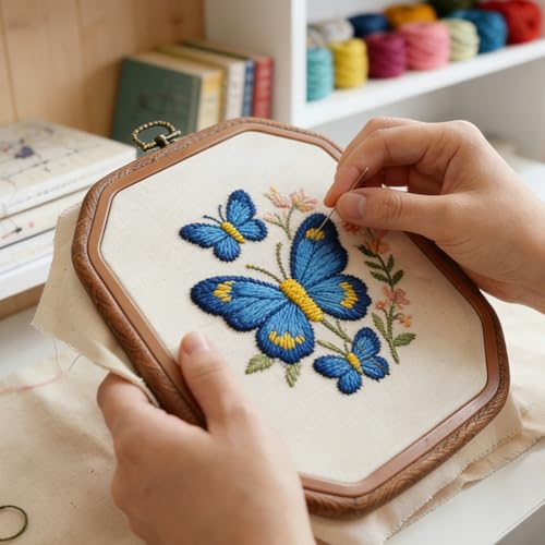 Elegaperma 2pcs Embroidery Hoop Frame, 2 Size Decorative Embroidery Hoop