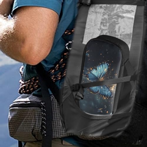 Blue Butterfly Insulin Cooler Travel Case with Side Handle Diabetic Insulated Organizer Portable Cooling Bag for Insulin Pen and Medication Diabetic Supplies - color: Blue Butterfly