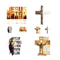 8PCS Religious Christian Cross Designs Jesus Iron On Transfer Patches - style: NS001