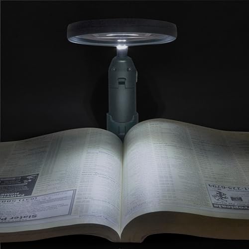 Carson MagniLamp LED Lighted 2x Hand Held or Hands Free Hobby Magnifier with Flexible Gooseneck for Reading, Crafts, Soldering, Jewelry and other Tasks and Hobbies For a Work Bench or Desk Top (GN-55)