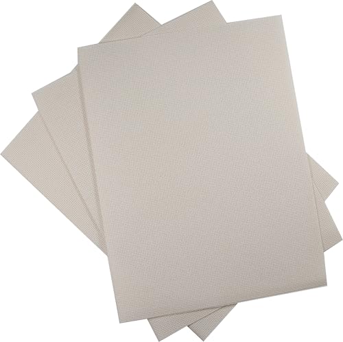 KCS 3 pc of 12" x 18"(30cmx45cm) Counted Cotton Aida Cloth Cross Stitch Fabric (Ecru,14CT) - color: Ecru, size: 14CT