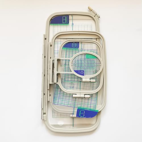 HONEYSEW Embroidery Machine Hoops 4 in 1 Set for Brother PE800 SE1900 PE770 780D PE700 PC6500 Brother Innovis 1250 700 Babylock Accord /Emore /Ellure /Ellure Plus SA442,SA443,SA444,SA445