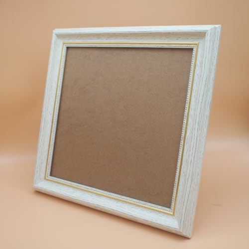 With 8x8 Mat Picture Frame 10x10 White Elegant Gold Border Decoration - color: White, size: 10x10