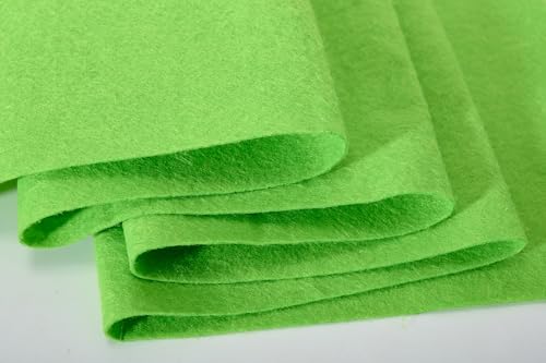 Soft Felt Fabric Sheets 1.6mm Thick Sewing Patwork Material Large Craft Felt Roll Fabric by The Yard (Light Green, 18"X 36" Inches) - color: Light Green, size: 18"X 36" Inches