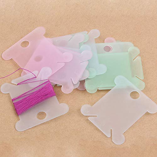 120 Pieces Plastic Sewing Thread Winding Plate Board Assorted Color Thread String Winder Cross Stitch Embroidery Thread Bobbins Organizer Sewing Embroidery Tool