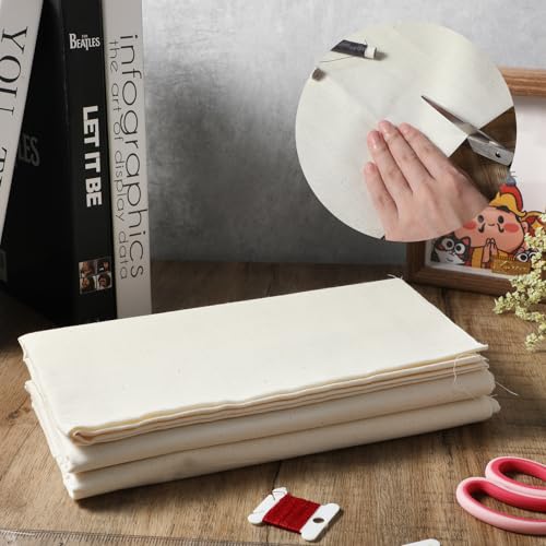 100% Cotton Muslin Cloth - Unbleached Soft White Muslin Fabric for Sewing & Draping (Light Weight, 63" x 2 Yards) - size: 63" x 2 Yards