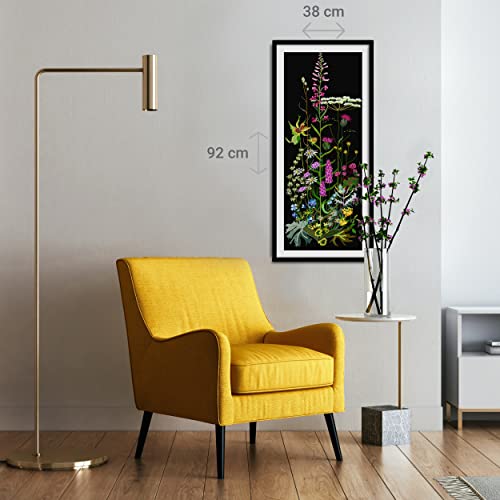 Thea Gouverneur - Counted Cross Stitch Kit - Wild Flowers - Aida - 16 Count - Embroidery Kit for Adults - DMC Embroidery Threads and Other Cross Stitch Supplies Included - 821A - color: 821A Aida