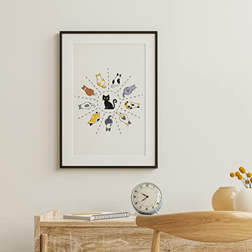 Louise Maelys Cute Cat Embroidery Kit for Beginners DIY Gift Craft - color: kit-2