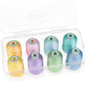 New brothread 8 Spools Embroidery Machine Thread with Box -Pastel Color - color: Pastel Color